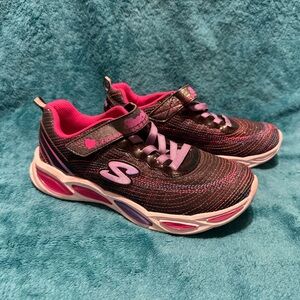 Skechers Girl’s Black and Pink Athletic Sneakers